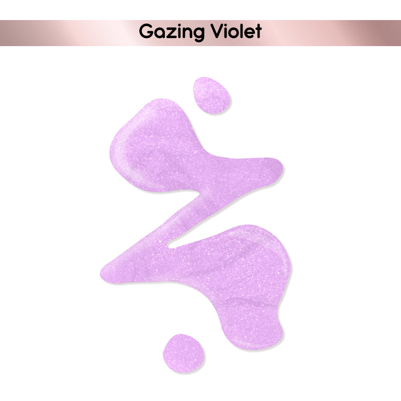 Nail Nourish Glitter Pastel Nail Enamel Polish - Gazing Violet
