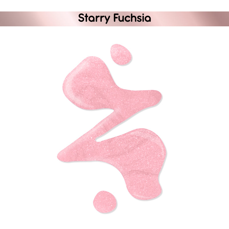 Nail Nourish Glitter Pastel Nail Enamel Polish - Starry Fuchsia