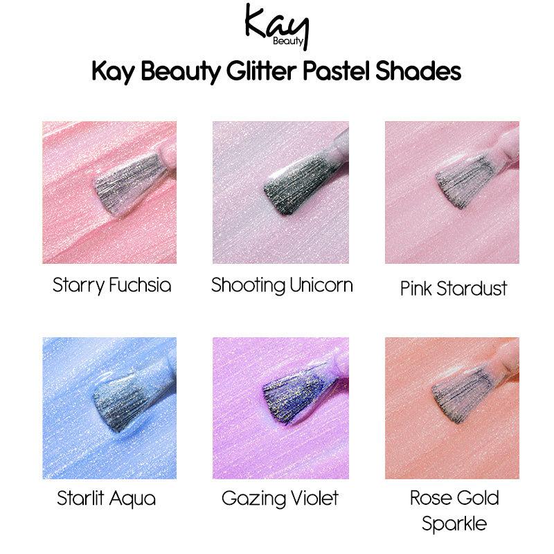 Nail Nourish Glitter Pastel Nail Enamel Polish