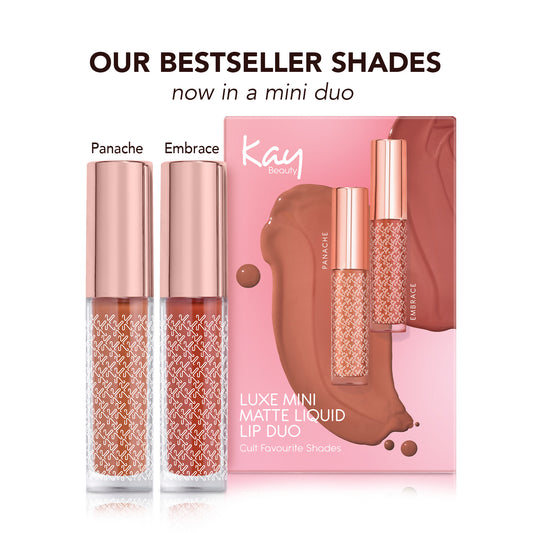 Luxe Mini Matte Liquid Lip Duo - Set of 2 - Panache & Embrace