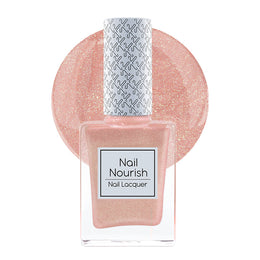 Nail Nourish Glitter Pastel Nail Enamel Polish - Rose Gold Sparkle