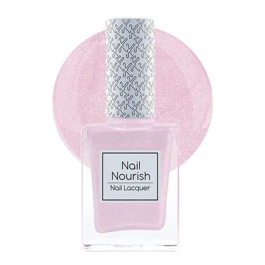 Nail Nourish Glitter Pastel Nail Enamel Polish - Pink Stardust