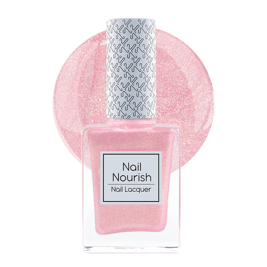 Nail Nourish Glitter Pastel Nail Enamel Polish - Starry Fuchsia