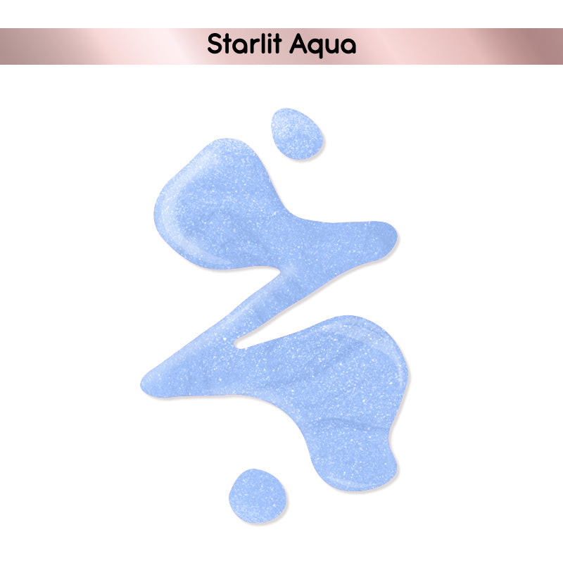 Nail Nourish Glitter Pastel Nail Enamel Polish - Starlit Aqua