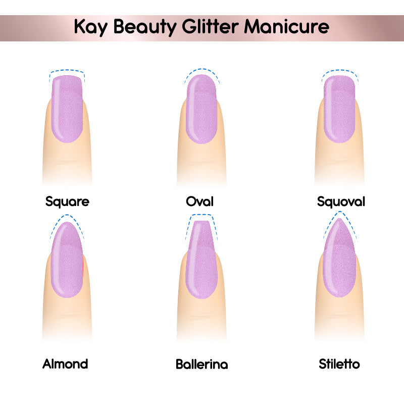 Nail Nourish Glitter Pastel Nail Enamel Polish - Gazing Violet