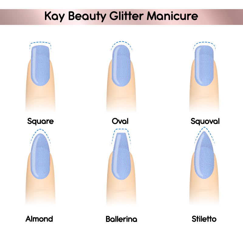 Nail Nourish Glitter Pastel Nail Enamel Polish - Starlit Aqua