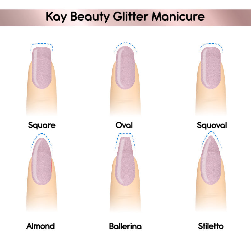 Nail Nourish Glitter Pastel Nail Enamel Polish - Pink Stardust